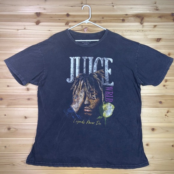 Juice Wrld T-Shirt Mens XXL Black Legends Never Die Hip Hop Rap Short Sleeve - Picture 1 of 6